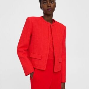 Theory Cropped Jacket in Cotton Tweed